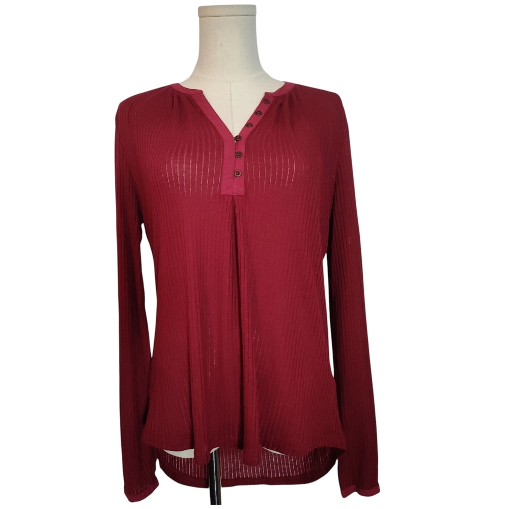 Canyon River Blues Long Sleeve Top Womens Size Medium - Red